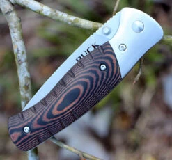 Buck Knives Buck 836BRS Folding Selkirk, 3.9" 420HC Plain Blade, Brown/Black Micarta Handle -Knife Haven Shop 836brs.3 64367.1566585925