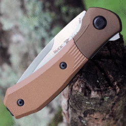 Buck Knives Buck Paradigm Assisted Open Knife 590BRS-B, 3" S35VN Satin Plain Blade, Brown Textured G-10 Handles -Knife Haven Shop BU590BRS.3 85876.1625684773