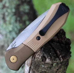 Buck Knives Buck Paradigm Shift Automatic 591BRS, 3" S35VN Drop Point Blade, Brown G-10 Handle -Knife Haven Shop BU591BRS.2 72927.1626797832