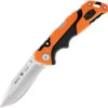 Buck Knives Buck 661 Orange Pursuit Pro Small Folding Knife, 3.5" S35VN Satin Drop Point Blade, Black & Orange Glass Filled Nylon Handle