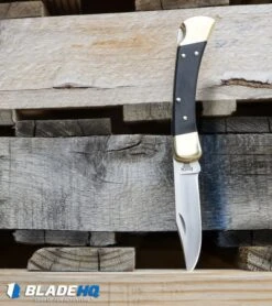 Buck Knives Buck 110 Manual Folding Knife Black Ebony (3.75" Satin) 0110BRS -Knife Haven Shop Buck 110 Ebony Manual Folding Knife Satin 0110BRS BHQ 2657 kp pallets web