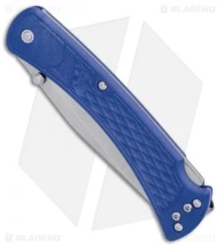 Buck Knives Buck 110 Slim Select Lockback Knife Blue GFN (3.75" Satin) -Knife Haven Shop Buck 110 Hunter Select Blue GFN BHQ 88696 er spine