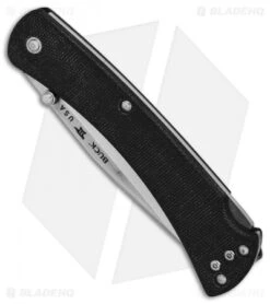 Buck Knives Buck 110 Slim Pro Lockback Knife Black G-10 (3.75" Satin) -Knife Haven Shop Buck 110 Hunter Slim Pro Black G10 Satin BHQ 88727 er spine