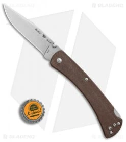 Buck Knives Buck 110 Slim Pro Lockback Knife Brown Micarta (3.75" Satin) -Knife Haven Shop Buck 110 Hunter Slim Pro Brown Micarta BHQ 88726 er bottlecap