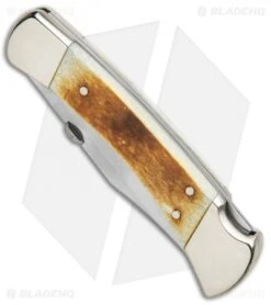 Knife Haven Shop -Knife Haven Shop Buck 110 NS White Bone Clip BU110BNSSM4 BHQ 85121 jr spine