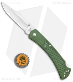 Buck Knives Buck 110 Slim Select Lockback Knife OD Green (3.625" Satin) 0110ODS2 -Knife Haven Shop Buck 110 Slim Select LB OD Green Satin 0110ODS2 BHQ 106666 jr bottlecap