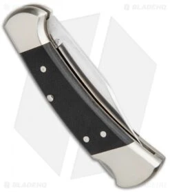 Buck Knives Buck 112 Ranger Elite Automatic Lockback Knife Black G-10 (3" S30V Satin) -Knife Haven Shop Buck 112 Ranger Elite Auto LB Black G 10 Satin 0112BKSA B BHQ 87955 jr side 1