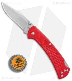 Buck Knives Buck 112 Slim Select Lockback Knife Red GFN (3" Satin) -Knife Haven Shop Buck 112 Ranger Slim Select Red GFN Satin BHQ 88732 er bottlecap