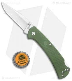 Buck Knives Buck 112 Slim Select Lockback Knife OD Green (3" Satin) 0112ODS2 -Knife Haven Shop Buck 112 Slim Select LB OD Green Satin 0112ODS2 BHQ 106672 jr bottlecap