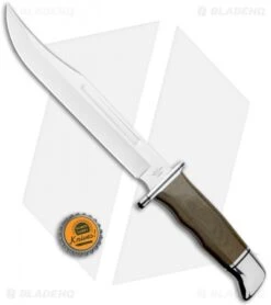Buck Knives Buck 120 General Pro Bowie Knife Green Micarta (7.34" Satin) 0120GRS1-B -Knife Haven Shop Buck 120 General Pro Bowie Green Micarta Satin 0120GRS1 BHQ 120503 jr bottlecap