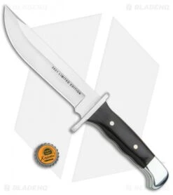 Buck Knives Buck 124 Frontiersman Fixed Blade Knife Ebony (6.25" Satin) 0124BRSLE -Knife Haven Shop Buck 124 Frontiersman Fixed Blade Ebony Satin 0124BRSLE BHQ 120504 jr bottlecap