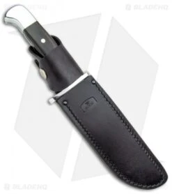 Buck Knives Buck 124 Frontiersman Fixed Blade Knife Ebony (6.25" Satin) 0124BRSLE -Knife Haven Shop Buck 124 Frontiersman Fixed Blade Ebony Satin 0124BRSLE BHQ 120504 jr sheath