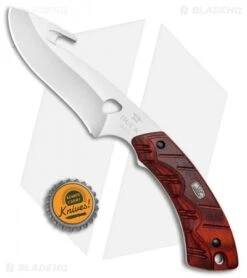 Buck Knives Buck 536 Open Season Guthook Fixed Blade Knife Red Wood (4.5" Satin) 0536RWG -Knife Haven Shop Buck 536 Open Season Guthook Red Wood Satin 0536RWG BHQ 79548 jr bottlecap
