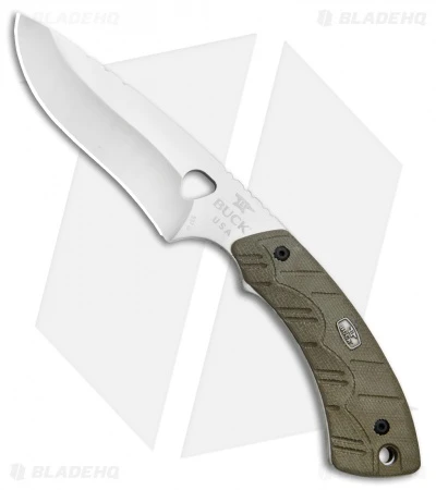 Buck Knives Buck 537 Open Season Skinner Fixed Blade OD Green Micarta (4.5" Satin) 0537ODS 1 Buck Knives Buck 537 Open Season Skinner Fixed Blade OD Green Micarta (4.5" Satin) 0537ODS