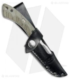 Buck Knives Buck 543 Open Season Caping Knife Fixed Blade OD Green Micarta (3.5" Satin) -Knife Haven Shop Buck 543 Open Season Caping OD Green Micarta Satin 0543ODS BHQ 79556 jr sheath