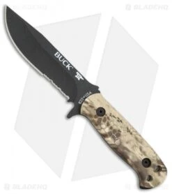 Buck Knives Buck 822 Sentry Fixed Blade Knife Kryptek Highlander (5" Black Serr)