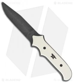 Buck Knives Buck 970 Carbon Dagger Fixed Blade Knife Ivory Micarta (4.25" Damascus)