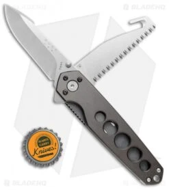 Buck Knives Buck Alpha Crosslock Folding Knife W/ Saw & Gut Hook Gun Metal Gray (3" Satin) -Knife Haven Shop Buck Alpha Crosslock Saw Gut Hook Gun Metal Gray Satin B183 GY BHQ 71292 jr bottlecap