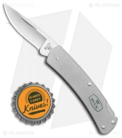 Buck Knives Buck Alumni Lockback Knife Gray Al (1.8" Stonewash) 0524GYS -Knife Haven Shop Buck Alumni LB Gray Al 0524GYS BHQ 79543 jr bottlecap