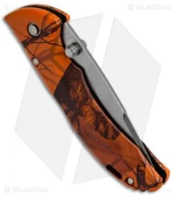 Buck Knives Buck Bantam BBW Lockback Knife Mossy Oak Blaze Camo (2.75" Satin) 0284CMS9 -Knife Haven Shop Buck Bantam BBW Mossy Oak Blaze Camo 0284CMS9 BHQ 12359 jr side