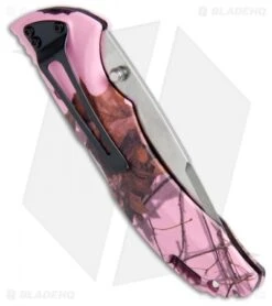 Buck Knives Buck Bantam BHW Lockback Knife Pink Mossy Oak Camo (3.625" Satin) 0286CMS10 6 Buck Knives Buck Bantam BHW Lockback Knife Pink Mossy Oak Camo (3.625" Satin) 0286CMS10 -Knife Haven Shop Buck Bantam BHW LB Pink Mossy Oak Camo Satin 0286CMS10 BHQ 12365 jr side