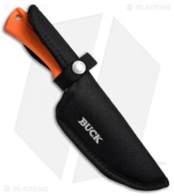 Buck Knives Buck BuckLite MAX Large Fixed Blade Knife Orange (4" Satin) 0679ORS -Knife Haven Shop Buck BuckLite MAX Orange Large BU679ORS BHQ 41398 jr sheath