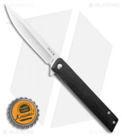 Buck Knives Buck Decatur Liner Lock Knife Black G-10 (3.5" Satin) 0256BKS -Knife Haven Shop Buck Decatur Liner Lock Knife Black G 10 3.5 Satin 0256BKS BHQ 120516 Bottlecap