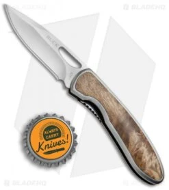 Buck Knives Buck Graduate Liner Lock Knife Burlwood (2.375" Satin) -Knife Haven Shop Buck Graduate LL Burlwood 0328BWS BHQ 68062 jr bottlecap