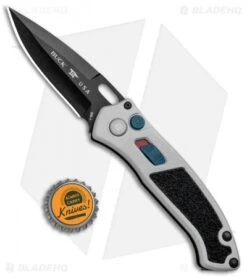 Buck Knives Buck Impact Automatic Knife Armor Crushed Silver (3.125" Black) 0898GYS1 -Knife Haven Shop Buck Impact Auto Armor Crushed Silver Black 0898GYS1 BHQ 92982 jr bottlecap