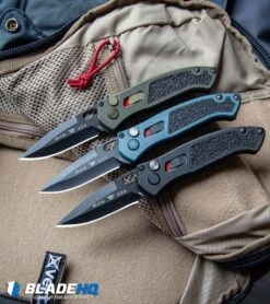 Buck Knives Buck Impact Automatic Knife Armor Blue (3.125" Black) 0898BLS1 -Knife Haven Shop Buck Impact Automatic Knife Armor Blue Black 0898BLS1 BHQ 92981 kp vertex bag web 1