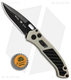 Buck Knives Buck Impact L.E. Legacy Automatic Knife Tan/Carbon Fiber (3.1" Black) 0898TNSLE -Knife Haven Shop Buck Impact LE Legacy Tan CF Black BHQ 79564 er bottlecap