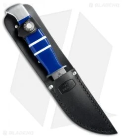 Buck Knives Buck Limited Edition Ranger Fixed Blade Knife Blue Lucite (3.6" Satin) 212BLSLE -Knife Haven Shop Buck LE Ranger Blue Lucite Satin 212BLSLE BHQ 82013 jr sheath