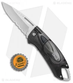 Buck Knives Buck Lumina LED Liner Lock Knife Smoke (3" Satin Serr) -Knife Haven Shop Buck Lumina LED LL Smoke Satin Serr BUCK 777 SMK 0 BHQ 71290 jr bottlecap