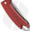 Buck Knives Buck Lumina LED Liner Lock Knife Translucent Red (3" Satin Serr)