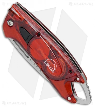 Buck Knives Buck Lumina LED Liner Lock Knife Translucent Red (3" Satin Serr) 5 Buck Knives Buck Lumina LED Liner Lock Knife Translucent Red (3" Satin Serr) - Image 5