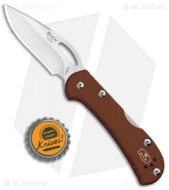 Buck Knives Buck Mini SpitFire Lockback Knife Brown (2.75" Satin) 0726BRS -Knife Haven Shop Buck Mini SpitFire LB Brown Satin 0726BRS BHQ 92995 jr bottlecap