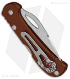 Buck Knives Buck Mini SpitFire Lockback Knife Brown (2.75" Satin) 0726BRS -Knife Haven Shop Buck Mini SpitFire LB Brown Satin 0726BRS BHQ 92995 jr side