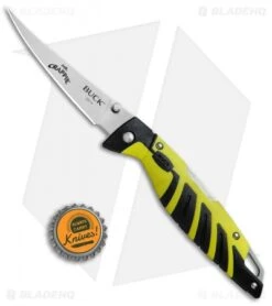 Buck Knives Buck Mr. Crappie Slab Shaver Lock Back Knife (3.875" Satin) 0231YWS-B -Knife Haven Shop Buck Mr. Crappie Slab Shaver 0231YWS B BHQ 66589 jr bottlecap 2