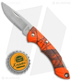 Buck Knives Buck Nano Bantam Lockback Knife Mossy Oak Blaze Camo (1.88" Satin) 0283CMS9-B -Knife Haven Shop Buck Nano Bantam Mossy Oak Blaze Camo satin BHQ 12356 er size