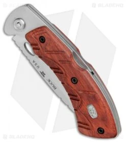 Buck Knives Buck Open Season Folding Skinner Lockback Knife Red Wood (3.75" Satin) 0556RWS -Knife Haven Shop Buck Open Season Folding Skinner Red Wood 0556RWS BHQ 79558 jr spine