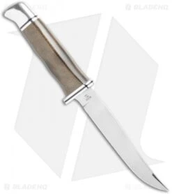 Buck Knives Buck Pathfinder Pro Fixed Blade Knife Green Micarta (5.00" Satin) 0105GRS1-B -Knife Haven Shop Buck Pathfinder Pro Green Micarta Satin 0105GRS1 BHQ 120433 jr spine