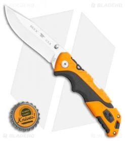 Buck Knives Buck Pursuit Large Lockback Knife Orange GFN (3.625" S35VN) 0659ORS-B -Knife Haven Shop Buck Pursuit Folding Pro Large BHQ 115701 LS Bottlecap