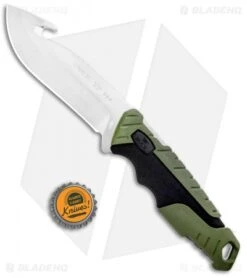 Buck Knives Buck Pursuit Large Guthook Fixed Blade Knife Green GFN (4.5" Satin) 0657GRG -Knife Haven Shop Buck Pursuit Large Guthook Green GFN Satin 0657GRG BHQ 92941 jr bottlecap