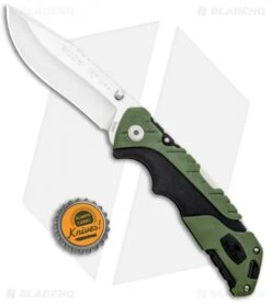 Buck Knives Buck Pursuit Large Lockback Knife Green GFN (3.625" Satin) 0659GRS -Knife Haven Shop Buck Pursuit Large LB Green GFN Satin 0659GRS BHQ 92944 jr bottlecap