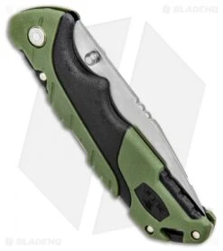 Buck Knives Buck Pursuit Large Lockback Knife Green GFN (3.625" Satin) 0659GRS -Knife Haven Shop Buck Pursuit Large LB Green GFN Satin 0659GRS BHQ 92944 jr side