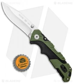 Buck Knives Buck Pursuit Small Lockback Knife Green GFN (3" Satin) 0661GRS -Knife Haven Shop Buck Pursuit Small LB Green GFN Satin 0661GRS BHQ 92947 jr bottlecap