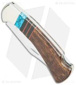 Buck Knives Buck Ranger Lockback Blade Knife Ironwood (3" Polish) 0112IWSLE-B -Knife Haven Shop Buck Ranger LB Polish BHQ 106671 jr spine