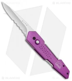 Buck Knives Buck Revolution Plunge Lock Knife W/ Carabiner Purple (3" Satin Serr) B437