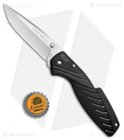 Buck Knives Buck Rival III Lockback Knife Black (3.6" Stonewash) 0366BKS -Knife Haven Shop Buck Rival III LB Black SW 0366BKS BHQ 79538 jr bottlecap