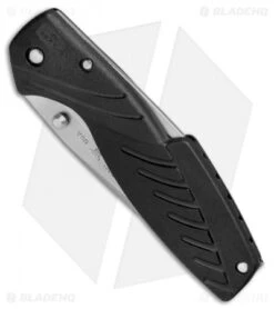 Buck Knives Buck Rival III Lockback Knife Black (3.6" Stonewash) 0366BKS -Knife Haven Shop Buck Rival III LB Black SW 0366BKS BHQ 79538 jr spine